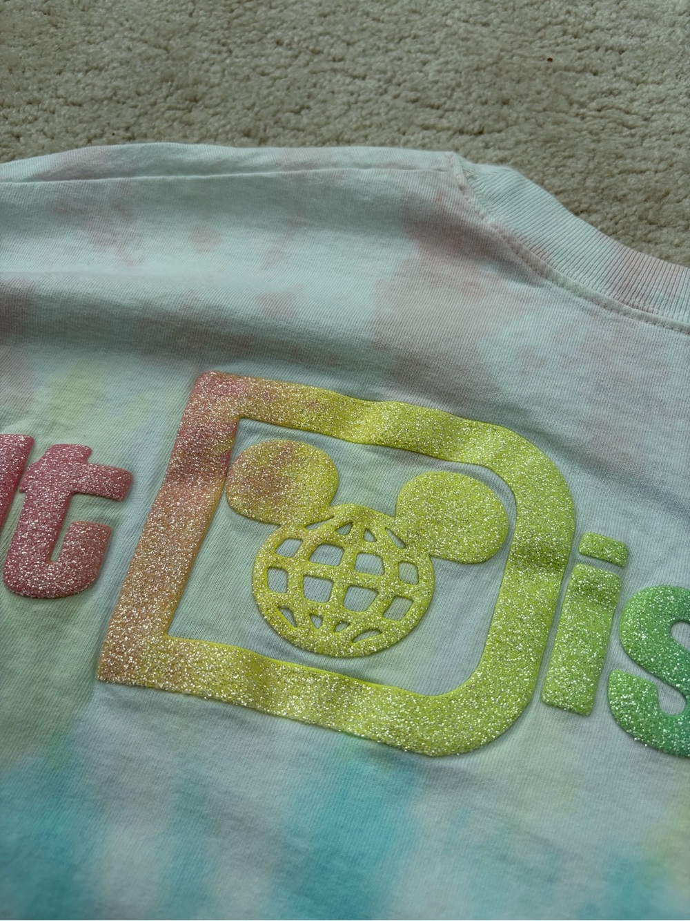 Disney Size XXL Double Extra Large Spirit Jersey Tie Dye Rainbow Cotton Candy - Picture 6 of 8